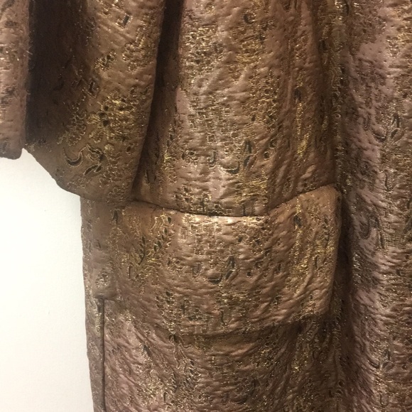 Vintage Bramsom Brocade Brown Gold Coat - Picture 4 of 6